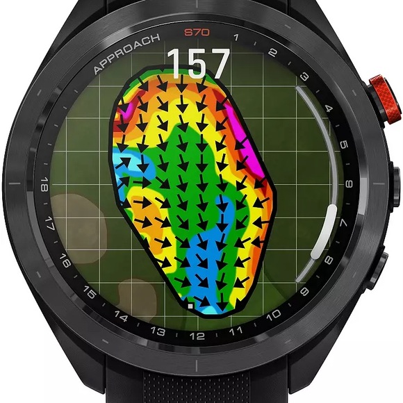 Garmin Approach S70 Black and Orange Smartwatch - Picture 3 of 5